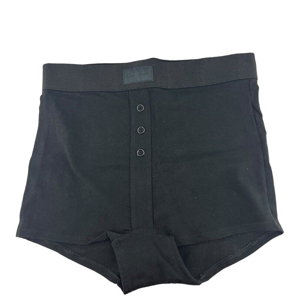 Victoria's Secret PINK High Waist Shortie Pantie Black Womens Size Xsmall